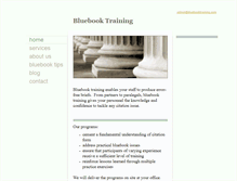 Tablet Screenshot of bluebooktraining.com